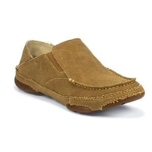 Men’s Tony Lama Canvas Slip on shoe cushion insole winter wheat color size 14